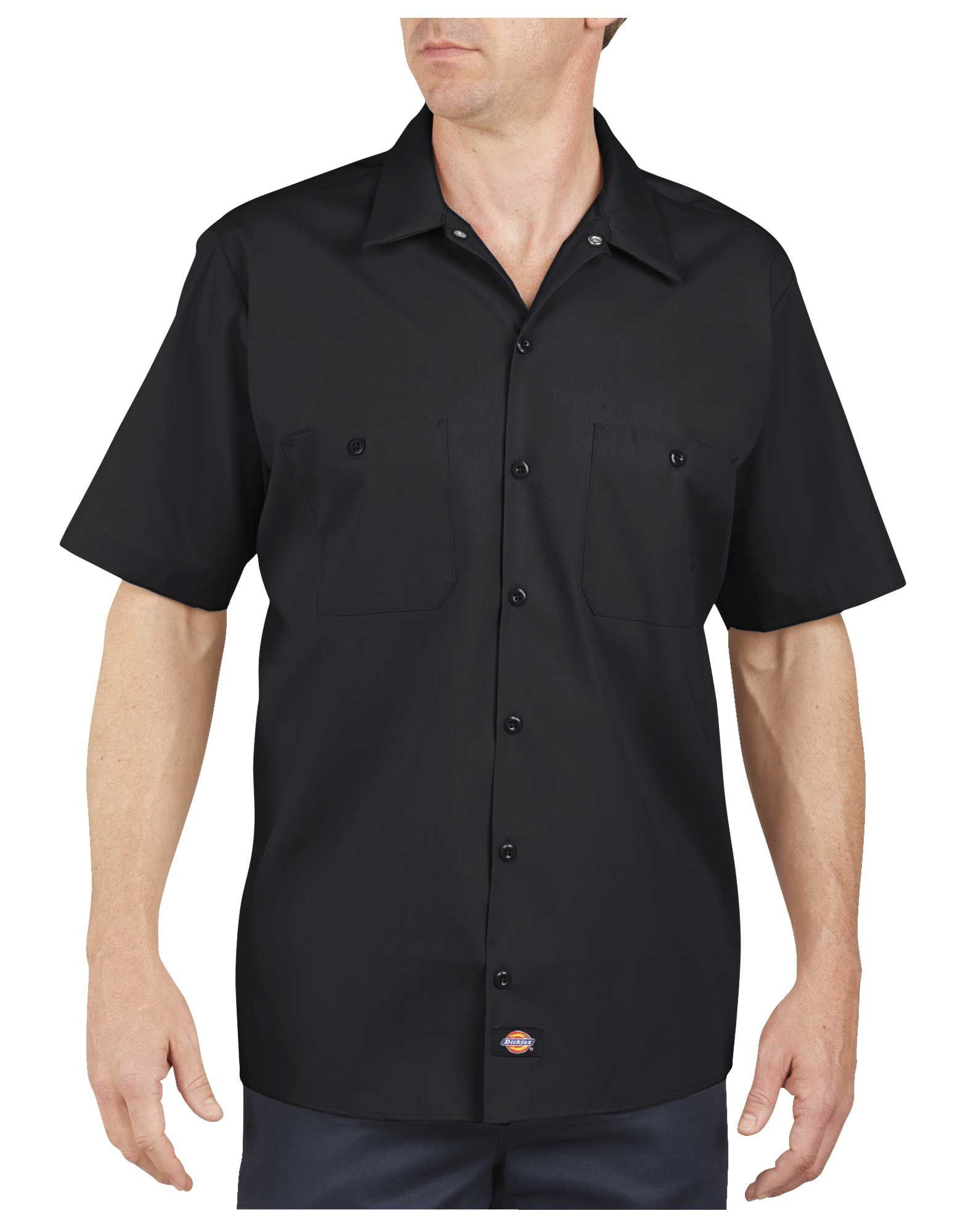 Home Men Shirts Industrial Short Sleeve Work Shirt Click to view video ...